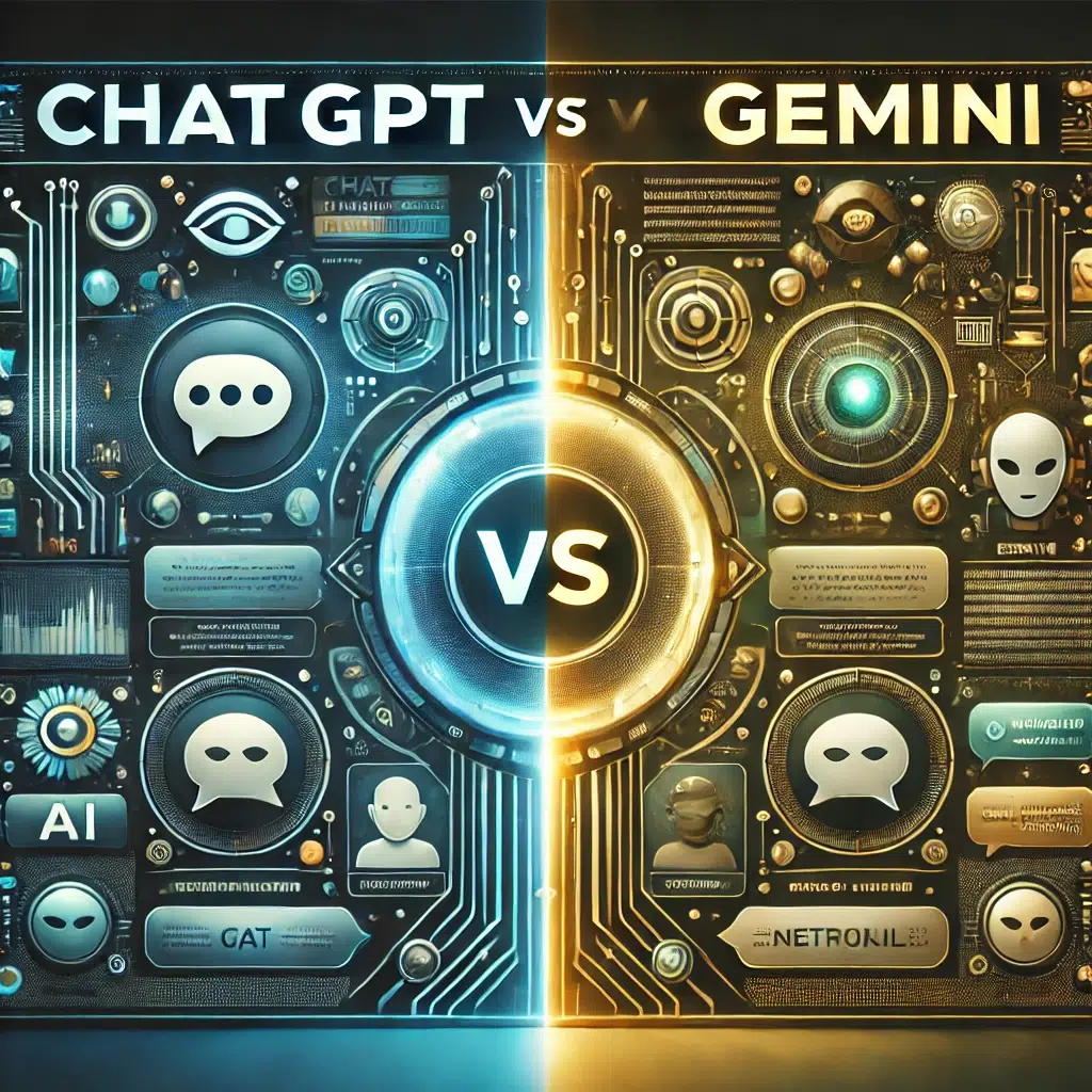 chatgpt vs gemini graphic created by DALL·E - OpenAi